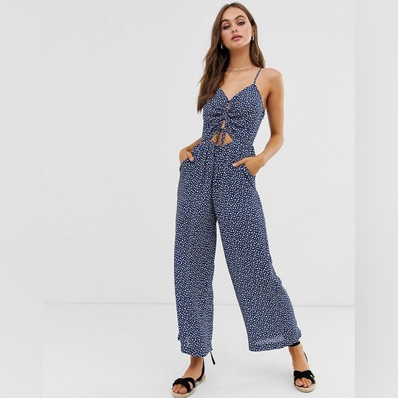 Moon River Jumpsuit Blue Polka Dots - Picture 12 of 12